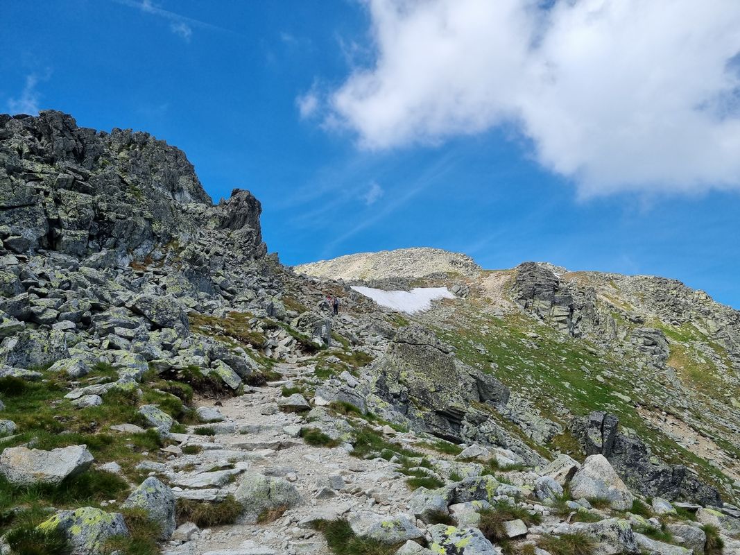 Tatry z dzieckiem Sławkowski Szczyt na szlaku partie górne